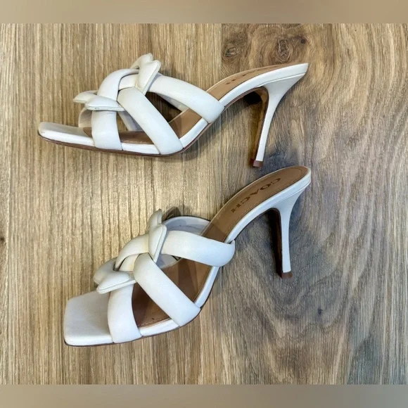 Coach Kellie Leather Sandal Chalk Size 9B EUC - Picture 7 of 9